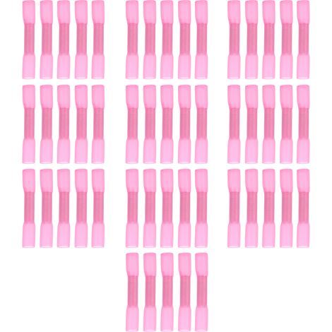 Kit de connecteurs bout à bout de bornes thermorétractables, 50 pièces, épissure de sertissage de fil électrique étanche BHT1.25