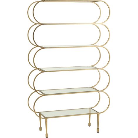 Étagère échelle dorée en verre - doré et transparent (1/5)