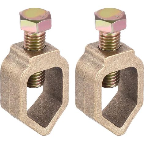 Lot de 2 Pince de Mise à la Terre pour Tige de Mise à la Terre, 20,7 mm, Connecteur de Fil, Idéal pour Une Plage de Tuyaux (1/5)