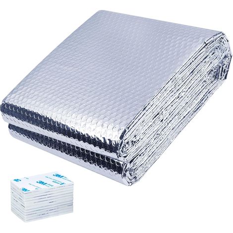 Isolant Thermique en Film 5m x 0,6 m,3 mm Panneaux Réflecteurs de Radiateur pour la Maison Film Anti Chaleur d'aluminium a Double Face pour Réflecteur radiateur de Chaleur et Protéger Contre Froid (1/5)