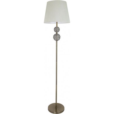 Foot Salon Bogotà 1xe27 Schermo Beige Pelle 160x38x38 Cm