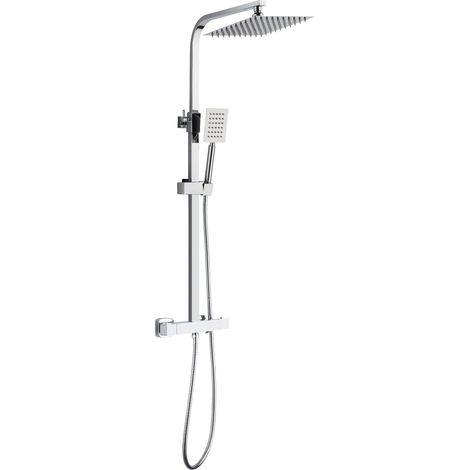 Grifo ducha termos 115x35cm flexo barra+d/c extensible inox (1/5)