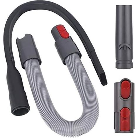 Rallonge de Tuyau + Suceur Plat Flexible + Accessoires D'Adaptateur pour PièCes D'Aspirateur Dyson V7 V8 V10 V11 V15 (1/4)