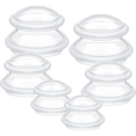 Ventouses en Silicone, Contient 6 Cuppers,Il Convient à la Plupart des Parties du Corps, Peuvent Favoriser la Circulation Sanguine et le Métabolisme du Corps, et Contribuer à une Bonne Santé. (1/4)