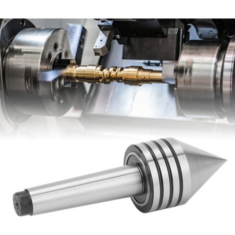 Centre Mobile à Queue MT2 en HSS, Haute Précision, Résistant à l'Usure, 60 Degrés pour Tour CNC