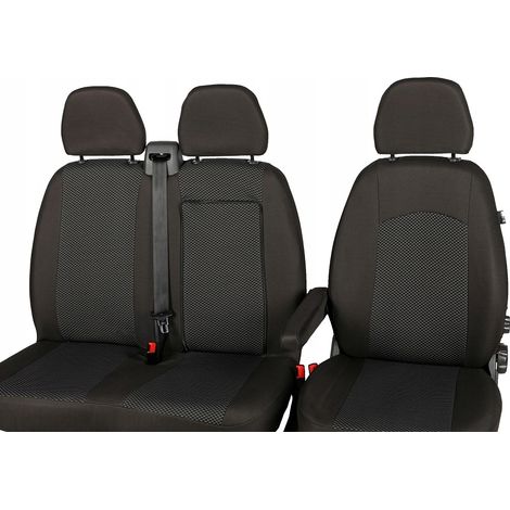 Housses de siège sur mesure pour Renault Trafic II et Opel Vivaro 2001-2014 – Ajustement parfait – Tissu jacquard renforcé – Installation facile