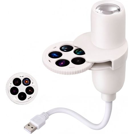 Irovami Projecteur étoiles – 3 feuilles, 15 scènes, USB (1/5)