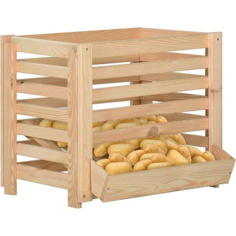 Maison Exclusive - Cassetta Porta Patate 60x40x50 cm in Legno Massello di Pino