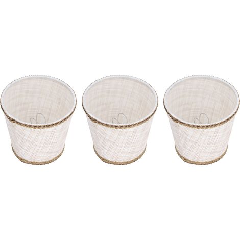 3er-Set Stofflampenschirme (15 x 14 x 11 cm) zum Anklemmen, modernes Design, für Kristalllüster, Kerzen und Wandleuchten – 3er-Set (1/5)