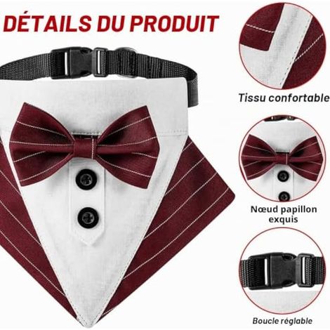 Collier de Smoking Réglable pour Chien avec Boucle - Pour Petit, Moyen et Grand Chien (1/5)