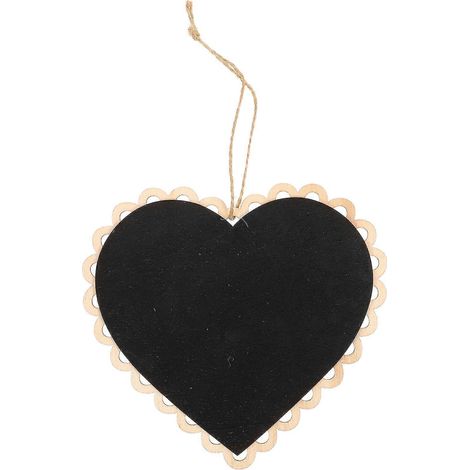 Mini tableau noir en forme de cœur, tableau d'affichage décoratif, petit tableau noir en bois, panneaux de tableau noir