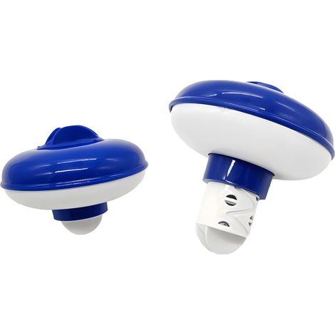 Dispensador de cloro flotante de 12,7 cm para piscinas, piscinas infantiles, spas y parques acuáticos (azul)