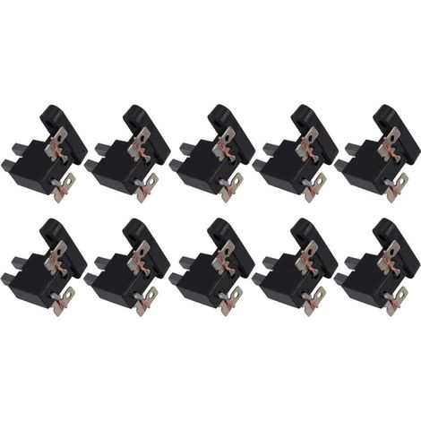 Escobillas de carbón para generadores: 10 escobillas de carbón y portaescobillas para generadores de 4 kW, 5 kW y 7 kW. Buena conductividad térmica y propiedades lubricantes. (1/5)