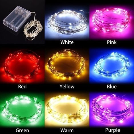 Guirlande lumineuse LED avec batterie pour fête, mariage, décoration de Noël, sapin, flash, guirlande féerique (1/5)
