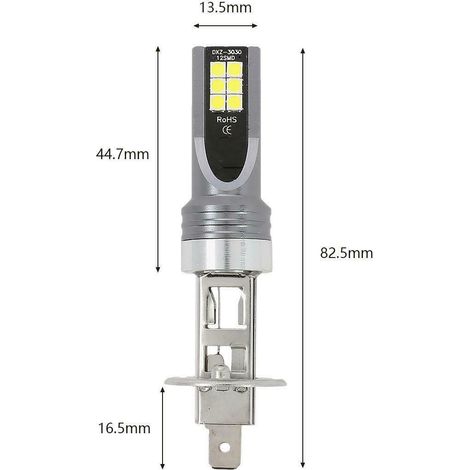 H1 Ampoules LED antibrouillard blanches Xenon 1700LM CSP pour projecteur antibrouillard, 12V-24V (paquet de 2)
