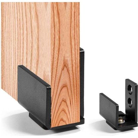 Guide Porte Coulissante Guide de Plancher Porte Coulissante Réglable Guide de Sol pour Porte Coulissante avec Vis pour Porte en Bois (1/4)