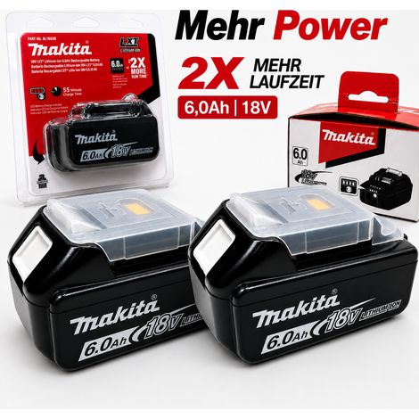 2x 18V 6,0Ah Ersatzakku für Makita BL1860B BL1851B LXT Li-Ion LED (1/5)