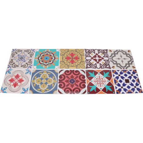 Beyamis Carreaux adhésifs marocains – lot 10, 15x15cm, PVC épais, murs/escaliers/cuisine (1/5)