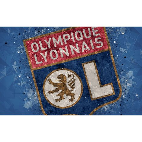 Papier peint panoramique Foot / Football - OL - Olympique Lyonnais - 130 cm x 81 cm (1/2)