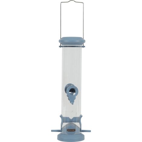 Mangeoire silo à graines, bleu, hauteur 44 cm pour oiseaux - animallparadise (1/2)