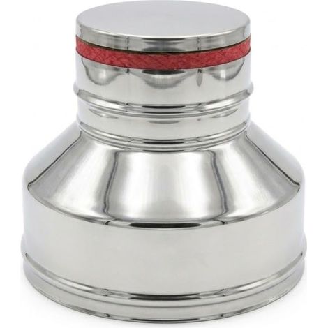 MAKA Riduzione Piatta Canna Fumaria Doppia Parete Aria Inox Inox Ø 200 a 180 mm (1/5)