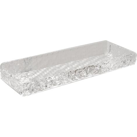 Étagères de salle de bain en acrylique, motif pierre transparente, fixation murale sans perçage, étagère de douche sans tringle (1/5)