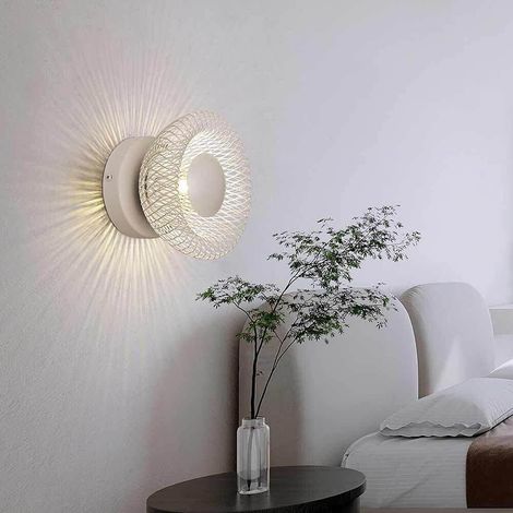 Applique A Parete Lmpada Da Muro Decorativa Attacco G9 In Metallo Bianco Aq48b (1/4)