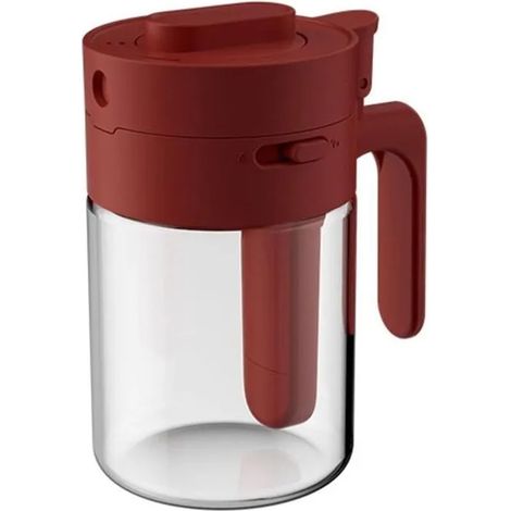 Étagère à épices et condiments 2 en 1, pot à épices amovible avec cuillère, bordeaux (1/4)