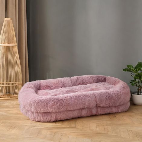 Fauteuil poire réglable 5 positions en tissu rose coloris rose (1/5)