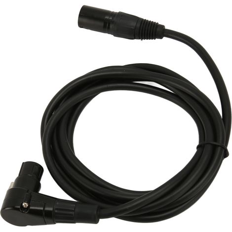 Câble XLR mâle droit vers femelle coudée 3 broches, son HiFi, symétrique, pour microphone et haut-parleur, 2 m (6,6 pi) (1/5)