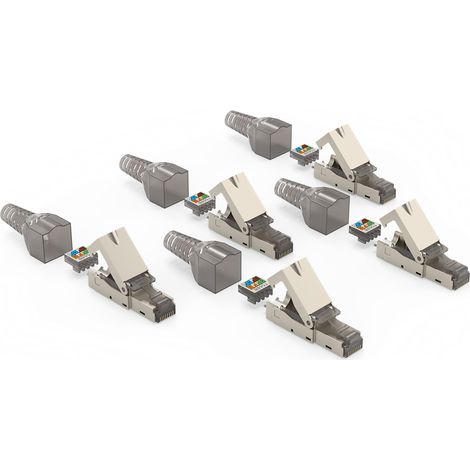 Hama Netzwerkstecker, CAT-6a 10 Gbit/s, geschirmt