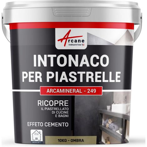 Intonaco per piastrelle del bagno e cucina, su pavimento e pareti - ARCAMINERAL - 10 kg (circa 6,5 m²) Ombre - ARCANE INDUSTRIES (1/2)