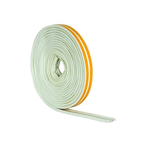 STORMGUARD White 05SR034005MW - Paraspifferi in gomma EPDM a "P", autoadesivo, 5 m, lunghezza 5 m, larghezza 9 mm, altezza 5 mm (1/3)