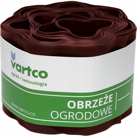 Gewellte Garteneinfassung 15 cm x 9 m braun Vartco