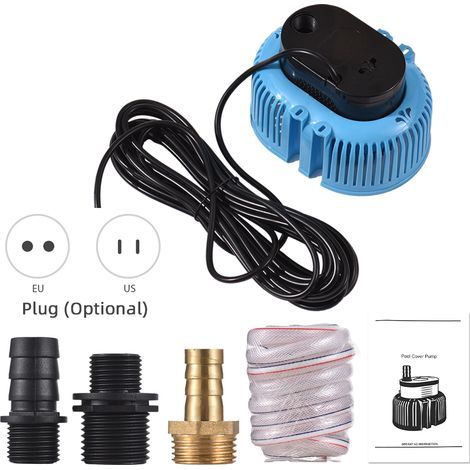 Zoternen 75W Pompe de Vidange de Couverture de Piscine Submersible 850GPH Flowing 10.5ft Ascenseur Pompes D'élimination de L'eau de Natation avec Tuyau D'eau de 5 M (1/5)