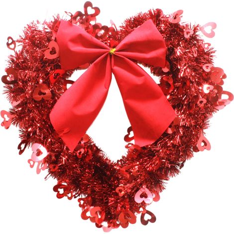 Guirlande Cœur - Décoration Murale pour Porte d'Entrée - Idéale pour Saint-Valentin et Anniversaire de Mariage - En Plastique - 1 Pièce (1/5)