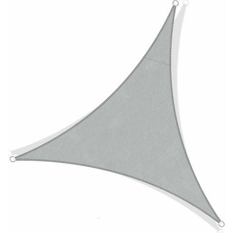 Voile d'ombrage, Auvent Imperméable UV Protection Voile d'ombrage Triangulaire pour Jardin terrasse Camping (3×3×3m, Gris) (1/5)