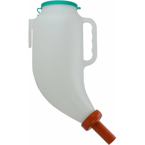 Kerbl Trockenfutterflasche 4 Liter inklusive Kunststoff Halterung (1/2)