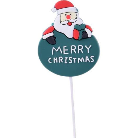 Adorno navideño de PVC para la parte superior: Feliz Navidad, Papá Noel