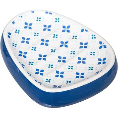 Porte Savon en Céramique Zula 12cm Bleu (1/2)