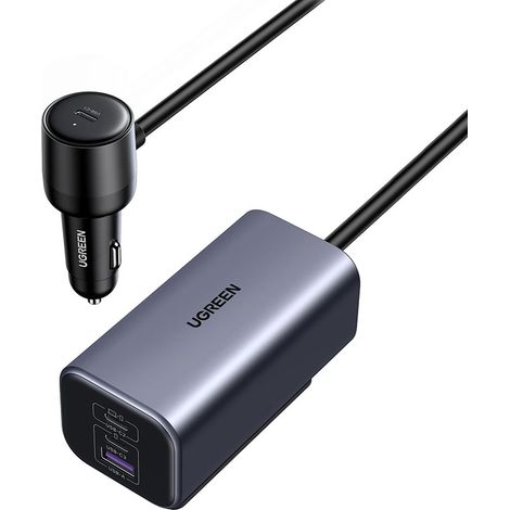 Caricabatterie da auto Ugreen EC706, USB + 2x USB-C, 150W