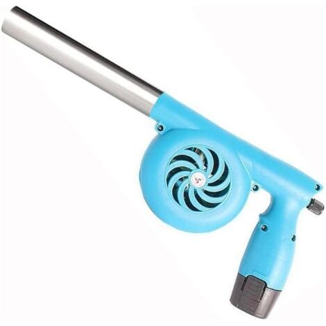 Soufflet de cheminée électrique, souffleur d'air pour barbecue, ventilateur de cuisson extérieur portable, pour barbecue, camping (conduit de fumée allongé)