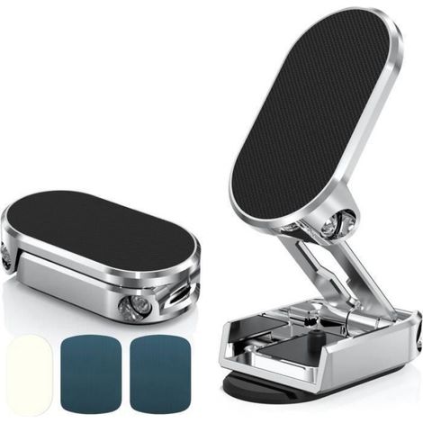 Support Magnétique Téléphone Voiture - Métal - Rotation 360° - Aimant 6X - Compatible Tous Smartphones - 1 Pièce (1/4)
