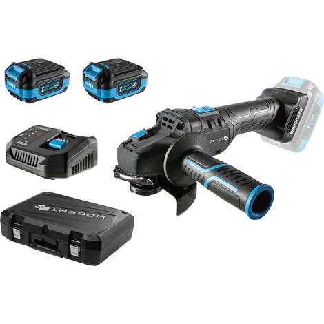 Kit meuleuse d'angle sans fil 18 V, 125 mm, moteur sans balais, 8 000 tr/min, avec batterie 4,0 Ah et chargeur rapide, protection contre la surchauffe et les courts-circuits (1/5)