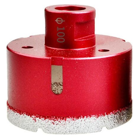 SABIR Foret diamanté avec filetage M14, foret à trous creux brasé haute performance pour carrelage/granit/marbre/porcelaine/verre/céramique (100 mm) (1/5)