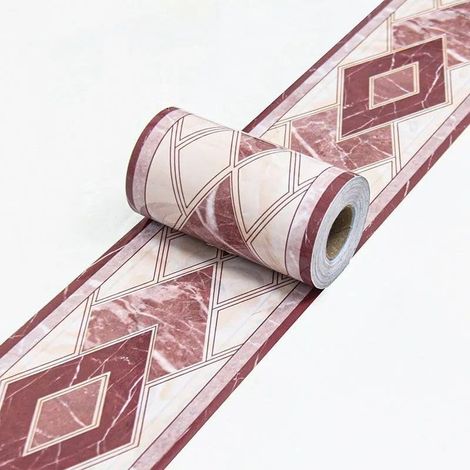 Frises Papier Peint Rouge-47 10cm X 300cm Moulure Murale Autocollant Murals Adhesif Murale Plinthe Adhesive Pvc