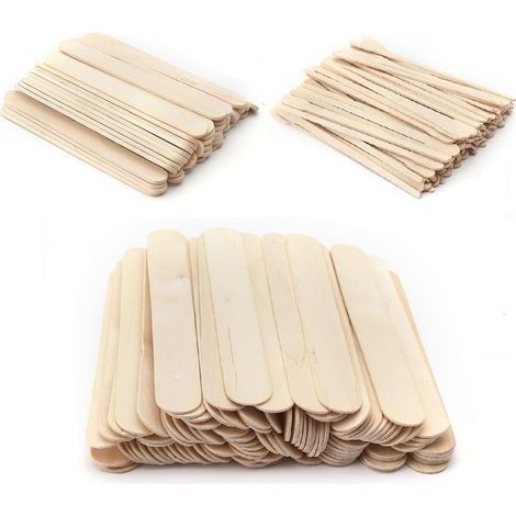 300 Stück Holzspatel für Mundstücke, Holzspatel für die Haarentfernung in Eigenregie und Holzbearbeitung (1/5)