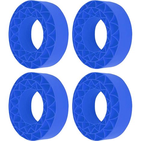 Ensemble d'Inserts de Pneu en Silicone Compatible SCX10 III – 4 Pièces en Mousse de Pneu en Silicone Souple 106 X 42 Mm pour Chenilles RC de 0,9 Pouces – Inserts à Code Couleur Vibrant pour (1/4)