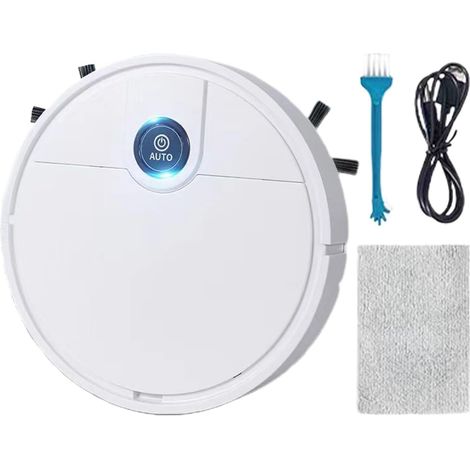 Robot Aspirateur Automatique Intelligente, Puissante Et SilencieuseRobot de Nettoyage et Balayage des Sols Domestique Pour Le Sol, Bureau À Domicile, Appartement, Salon, Chambre Et Cuisine (1/5)
