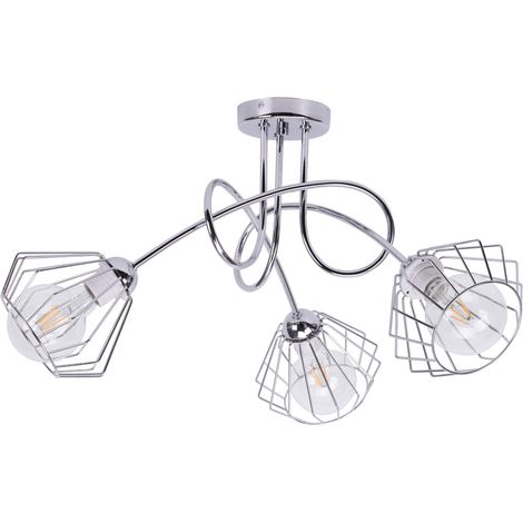 Moderna lampada a sospensione a LED LOFT in filo cromato (1/5)